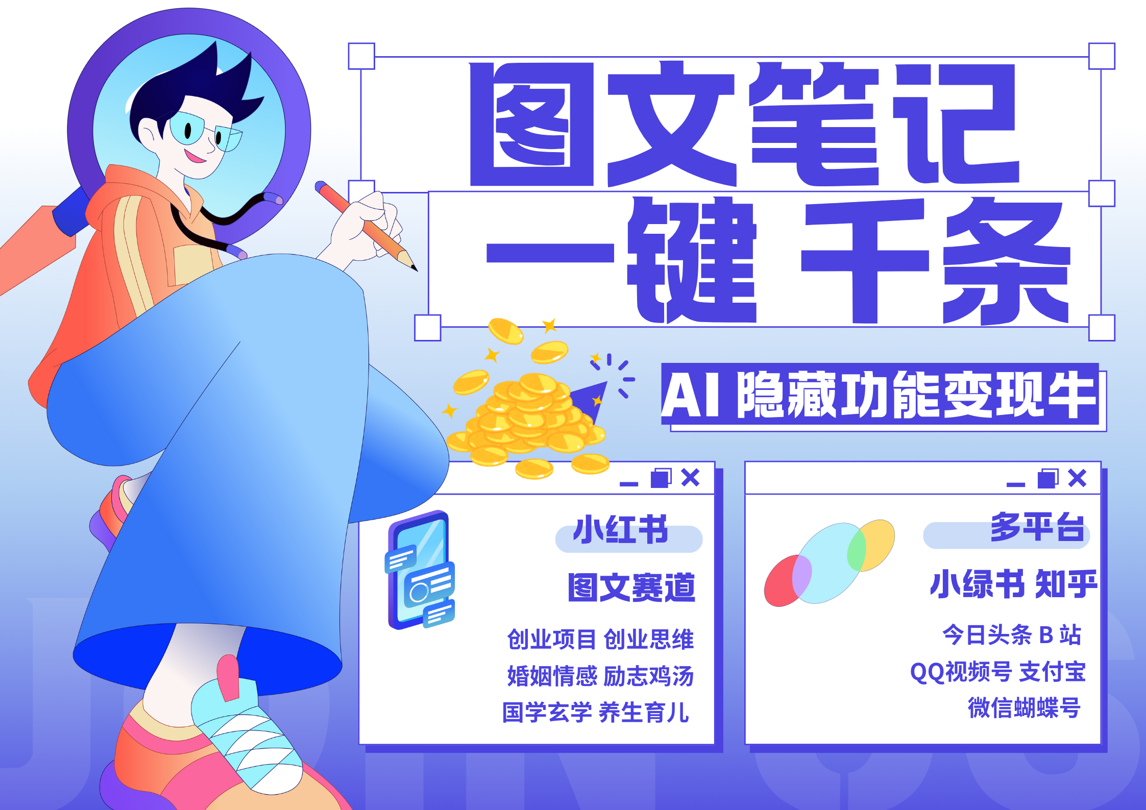 小红书小绿书 秒生图文一键千条 轻松变现3W+-安哥网络创业副业