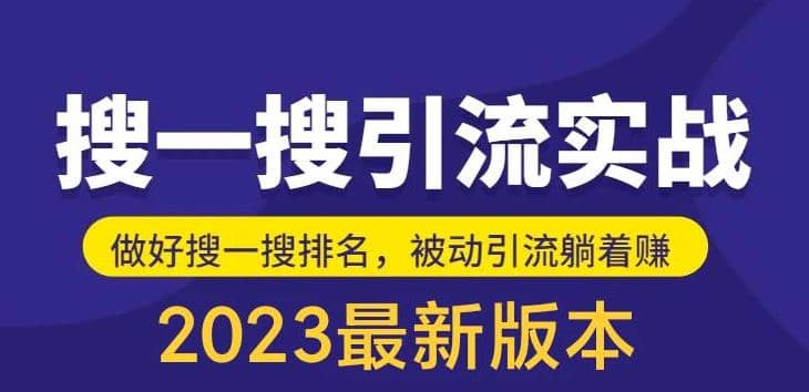 外面收费980的最新公众号搜一搜引流实训课，日引200+-安哥网络创业副业