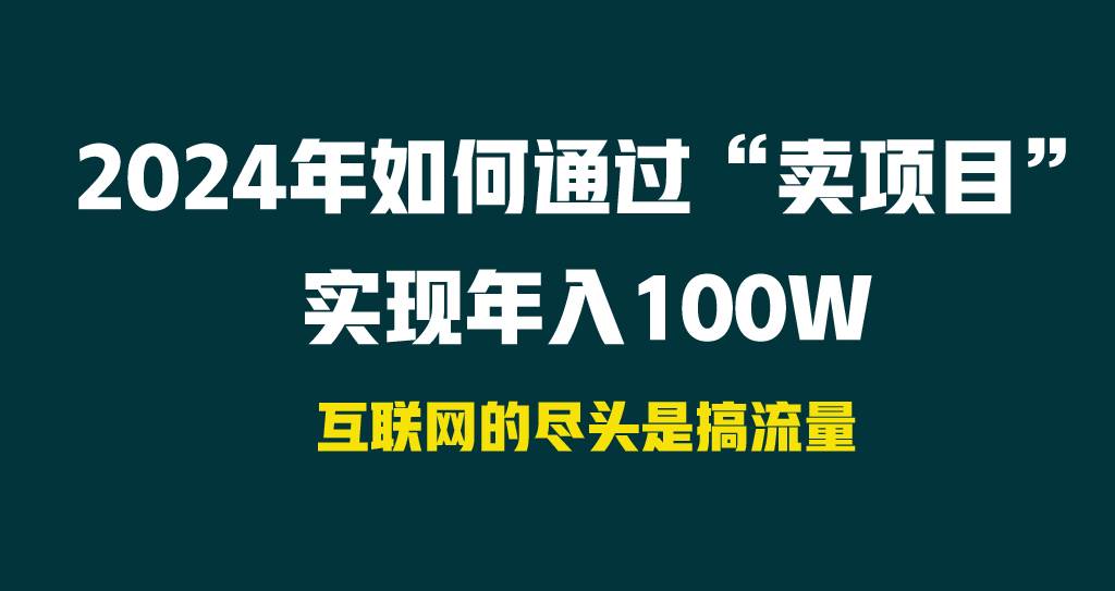 2024年如何通过“卖项目”实现年入100W-安哥网络创业副业
