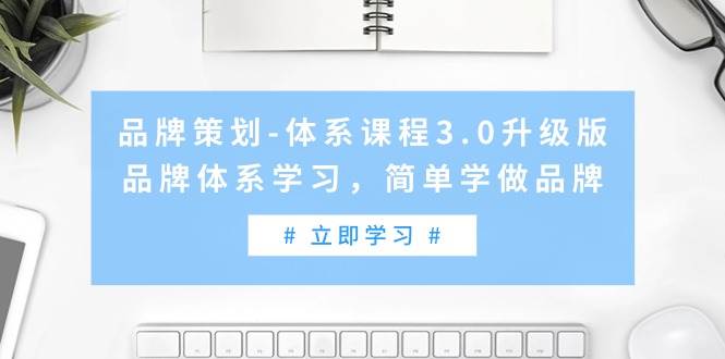 品牌策划-体系课程3.0升级版，品牌体系学习，简单学做品牌（高清无水印）-安哥网络创业副业
