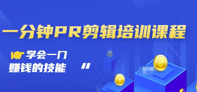 抖音视频一分钟PR剪辑培训：学会一门赚钱的技能，每节课短小精悍-安哥网络创业副业