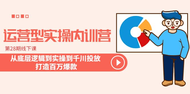 运营型实操内训营-第28期线下课 从底层逻辑到实操到千川投放 打造百万爆款-安哥网络创业副业