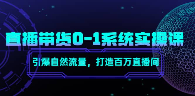 直播带货0-1系统实操课，引爆自然流量，打造百万直播间-安哥网络创业副业