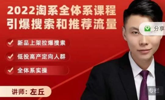 2022淘系全体系课程引爆搜索和推荐流量，新品上架拉爆搜索-安哥网络创业副业