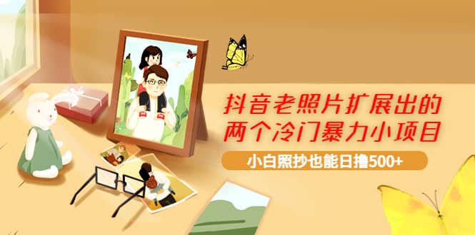 抖音老照片扩展出的两个冷门暴力小项目，小白照抄也能日撸500+-安哥网络创业副业