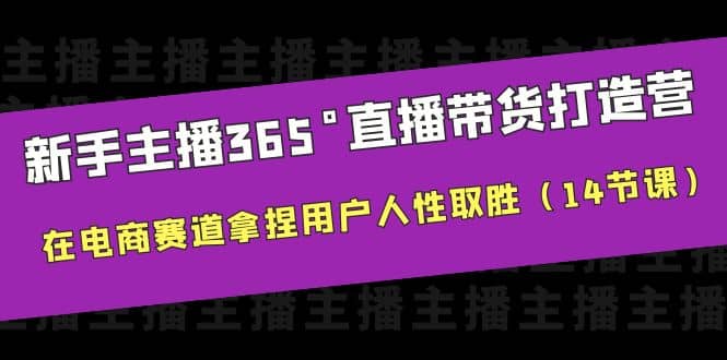 新手主播365°直播带货·打造营，在电商赛道拿捏用户人性取胜（14节课）-安哥网络创业副业