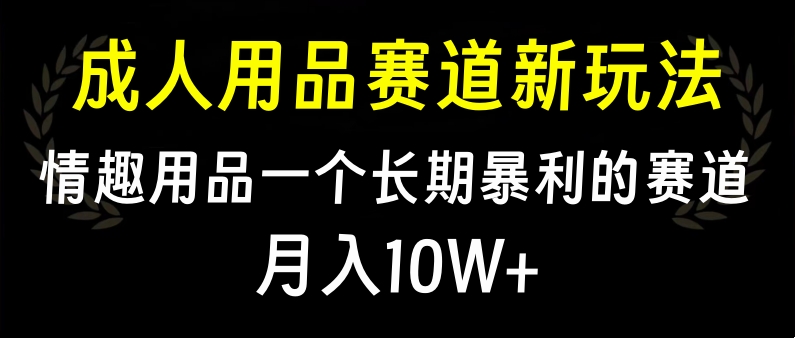 大人用品赛道新玩法，情趣用品一个长期暴利的赛道，月入10W+-安哥网络创业副业
