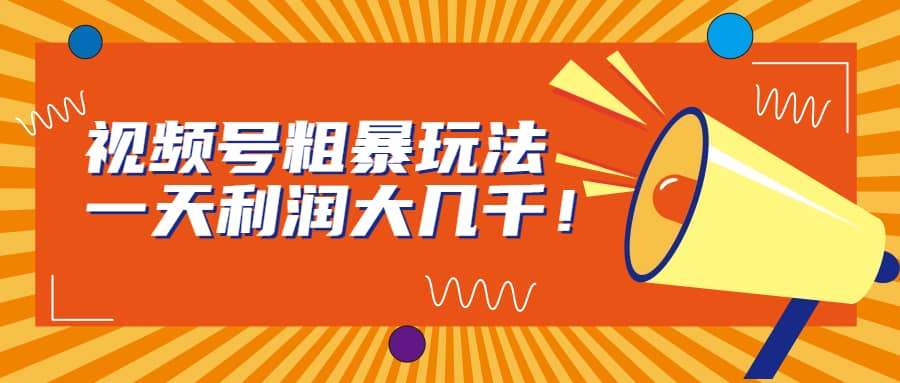 视频号粗暴玩法，一天利润大几千-安哥网络创业副业