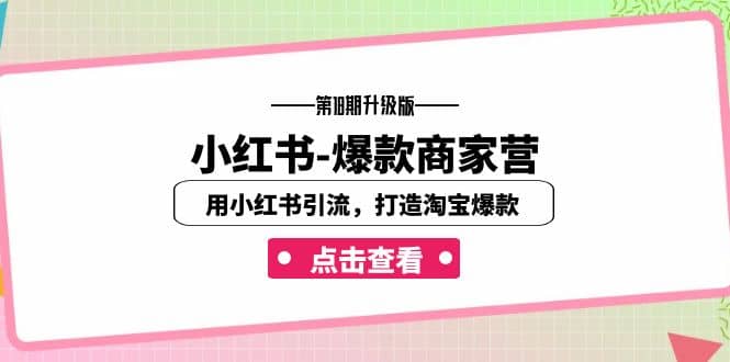 小红书-爆款商家营【第18期升级版】用小红书引流，打造淘宝爆款（16节课）-安哥网络创业副业