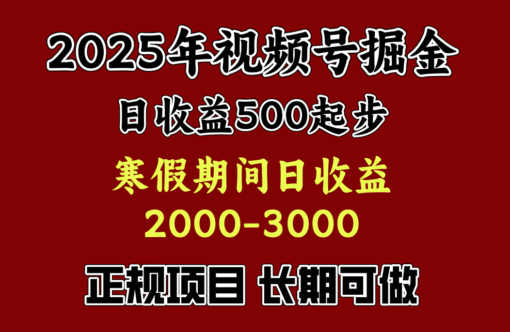寒假期间一天收益2000+，小白一天就能上手-安哥网络创业副业