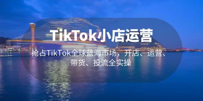 TikTok小店运营 抢占TikTok全球蓝海市场，开店、运营、带货、投流全实操-安哥网络创业副业