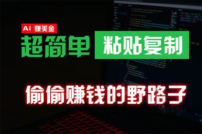 偷偷赚钱野路子，0成本海外淘金，无脑粘贴复制 稳定且超简单 适合副业兼职-安哥网络创业副业