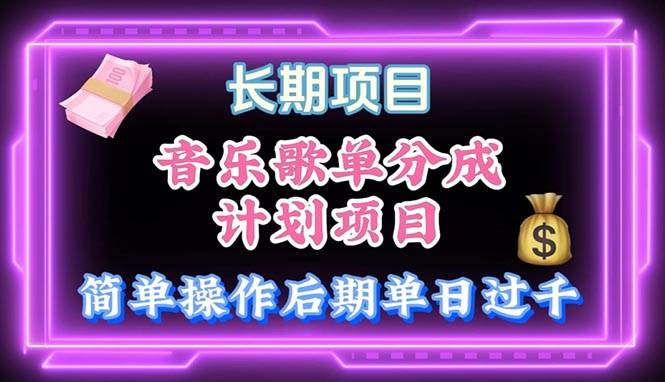 音乐歌单玩法，小白轻松上手，后期月入过万-安哥网络创业副业