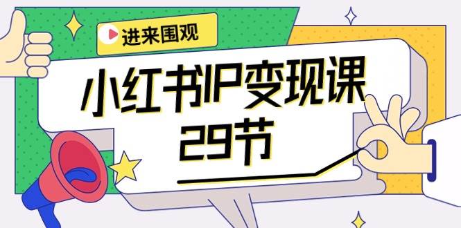 小红书IP变现课：开店/定位/IP变现/直播带货/爆款打造/涨价秘诀/等等/29节-安哥网络创业副业
