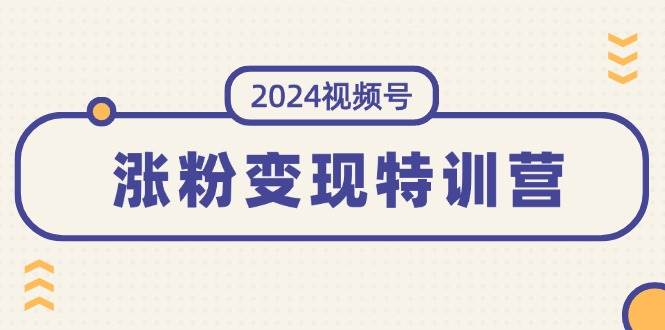 2024视频号-涨粉变现特训营：一站式打造稳定视频号涨粉变现模式（10节）-安哥网络创业副业