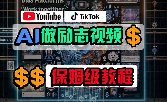 利用AI制作励志视频，在YouTube和TikTok赚钱，小白可做（附工具）-安哥网络创业副业