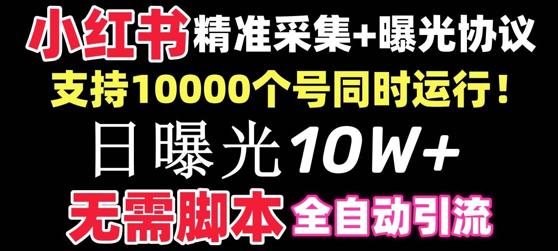 【价值10万！】小红书全自动采集+引流协议一体版！无需手机，支持10000-安哥网络创业副业
