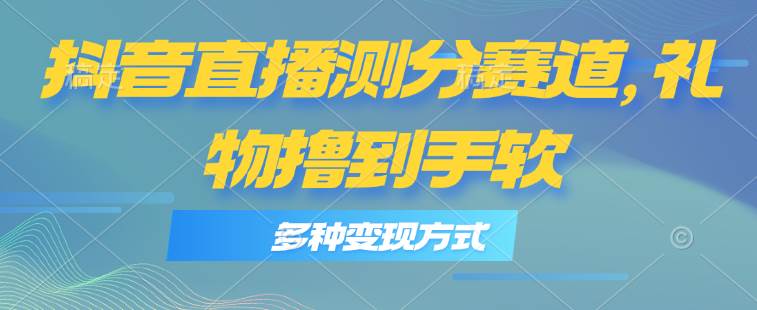 抖音直播测分赛道，多种变现方式，轻松日入1000+-安哥网络创业副业