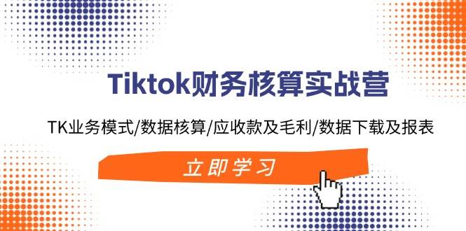 Tiktok财务核算实战营：TK业务模式/数据核算/应收款及毛利/数据下载及报表-安哥网络创业副业
