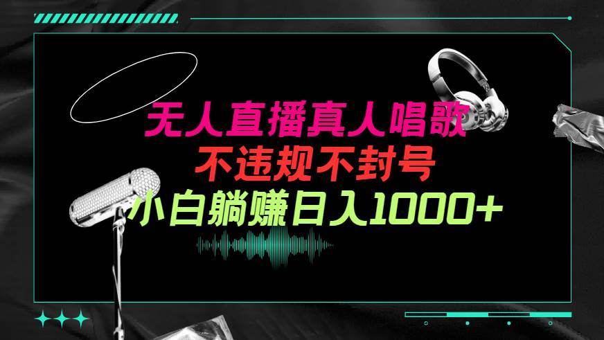 抖音24小时无人直播音乐，不违规，不封号纯撸音浪，小白实操当天日入1000+-安哥网络创业副业