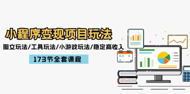 小程序变现项目玩法：图文玩法/工具玩法/小游戏玩法/稳定高收入/173节课程-安哥网络创业副业