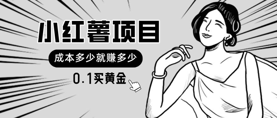 小红薯暴力项目，0.1买黄金。操作简单，日入无上限，可无限扩大。-安哥网络创业副业