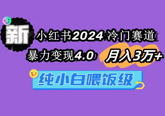 小红书2024冷门赛道 月入3万+ 暴力变现4.0 纯小白喂饭级-安哥网络创业副业