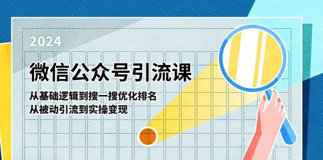 微信公众号实操引流课-从基础逻辑到搜一搜优化排名，从被动引流到实操变现-安哥网络创业副业