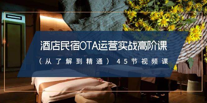 酒店民宿-OTA运营实战高阶课（从了解到精通）45节视频课-安哥网络创业副业