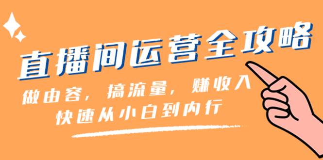 直播间-运营全攻略：做由容，搞流量，赚收入一快速从小白到内行（46节课）-安哥网络创业副业