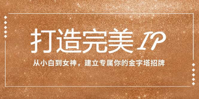 打造完美IP：从小白到女神，建立专属你的金字塔招牌（15节课）-安哥网络创业副业