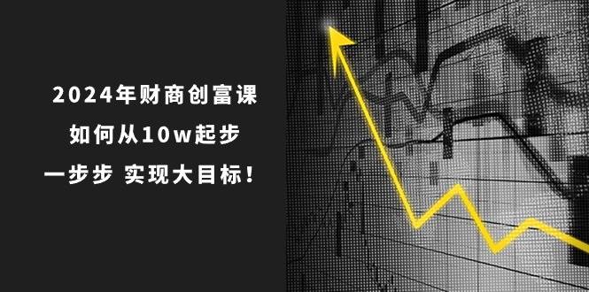 2024年 财商-创富课：如何从10w起步，一步步 实现大目标！-安哥网络创业副业