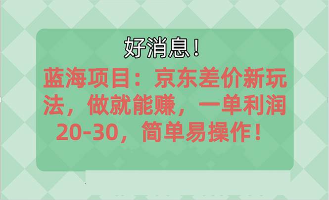 越早知道越能赚到钱的蓝海项目：京东大平台操作，一单利润20-30，简单…-安哥网络创业副业
