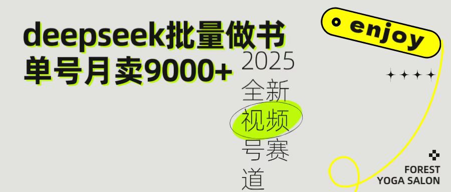 2025最新视频号项目 如何用Deepseek快速批量制作书单号 日入1000＋-安哥网络创业副业